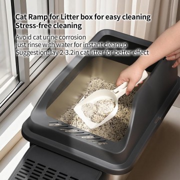 Rubeku Litter Box Stainless Steel Grey